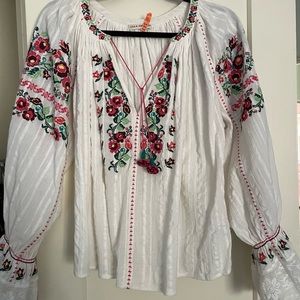 Ulla Johnson embroidered blouse.